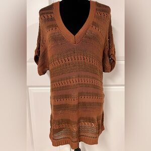 Covington Open Knit V-Neck Sweater